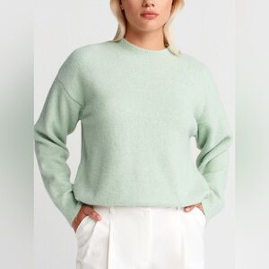🎄H&M Divided Mock Neck Fuzzy Knit | Mint Green | M